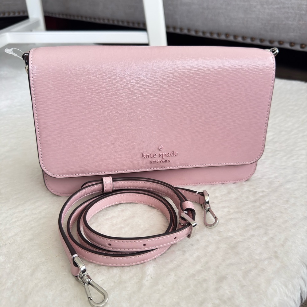 Kate Spade Blush Pink Shoulder Bag with Silver Chain - Picture 10 of 10